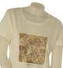 T-SHIRT DONNA LAURA BIAGIOTTI GIROCOLLO MEZZA MANICA STAMPA BRILLANTINI ART.26P1407
