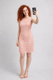 ABITO DONNA TRISLINE ART. AB10210 PIZZO E FODERA  IN MAGLINA