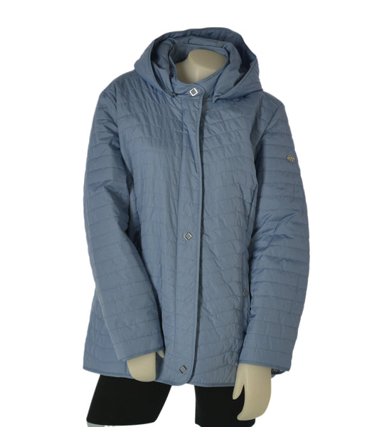 GIUBBINO DONNA VIRGINIABLU CONFORMATO ZIP BOTTONO CAPPUCCIO TASCHE LUMINOSO SPACCHETTI FANTASIA ART.CONF.ABELIA