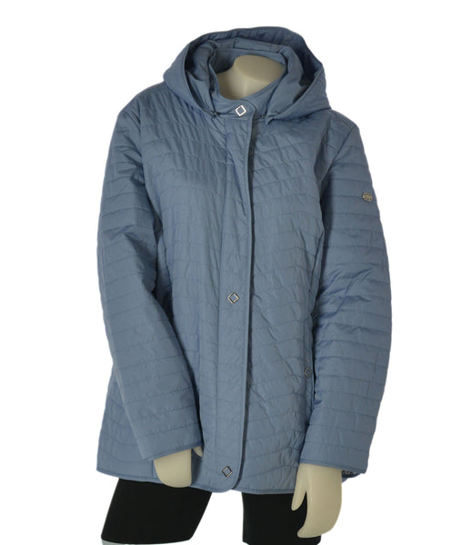 GIUBBINO DONNA VIRGINIABLU CONFORMATO ZIP BOTTONO CAPPUCCIO TASCHE LUMINOSO SPACCHETTI FANTASIA ART.CONF.ABELIA