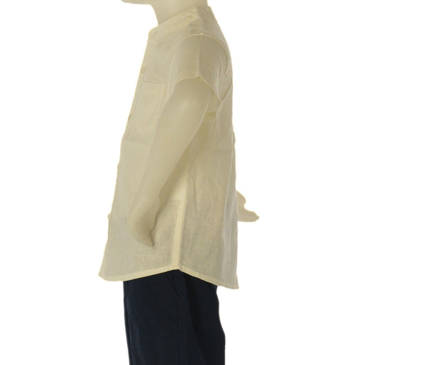 CAMICIA BAMBINO ZIPPY MANICA CORTA COREANA TASCHINO BOTTONI LINO COTONE ART. ZKBAP0302-26024