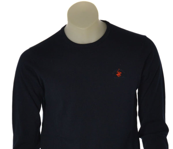 MAGLIONE UOMO BEVERLY HILLS POLO CLUB GIROCOLLO BASICO LOGO COTONE ART. M43440