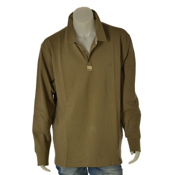 POLO UOMO COVERI TAGLIE OVER MANICA LUNGA PIQUE COTONE POLSINI SPACCHETTI ART. OPL5049