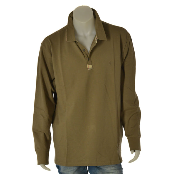 POLO UOMO COVERI TAGLIE OVER MANICA LUNGA PIQUE COTONE POLSINI SPACCHETTI ART. OPL5049