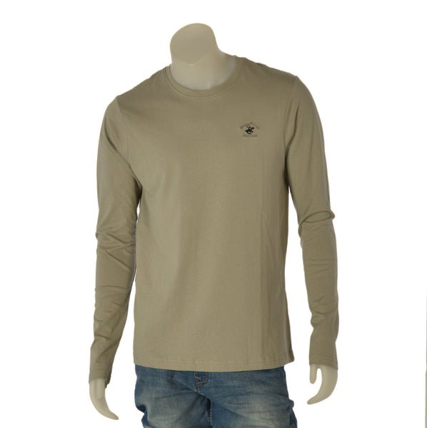 T-SHIRT UOMO MANICA LUNGA BEVERLY HILLS POLO CLUB GIROCOLLO LOGO COTONE ART. TS450048