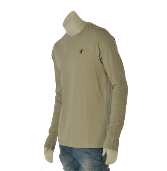 T-SHIRT UOMO MANICA LUNGA BEVERLY HILLS POLO CLUB GIROCOLLO LOGO COTONE ART. TS450048