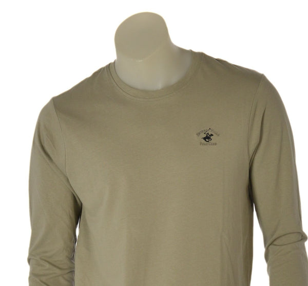 T-SHIRT UOMO MANICA LUNGA BEVERLY HILLS POLO CLUB GIROCOLLO LOGO COTONE ART. TS450048