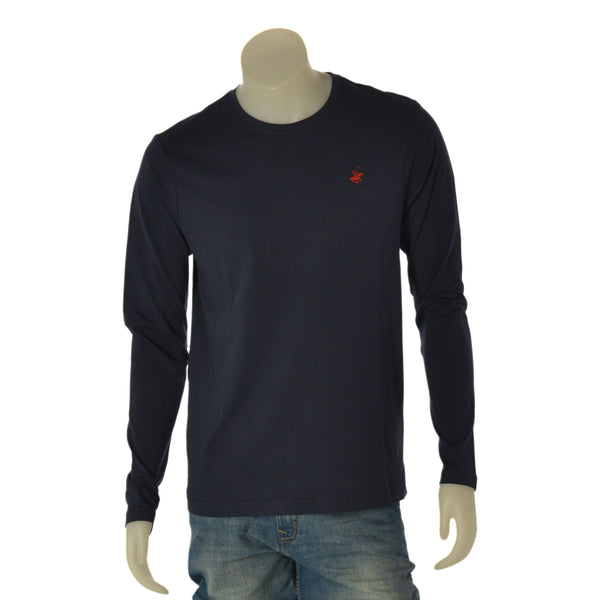 T-SHIRT UOMO MANICA LUNGA BEVERLY HILLS POLO CLUB GIROCOLLO LOGO COTONE ART. TS450048