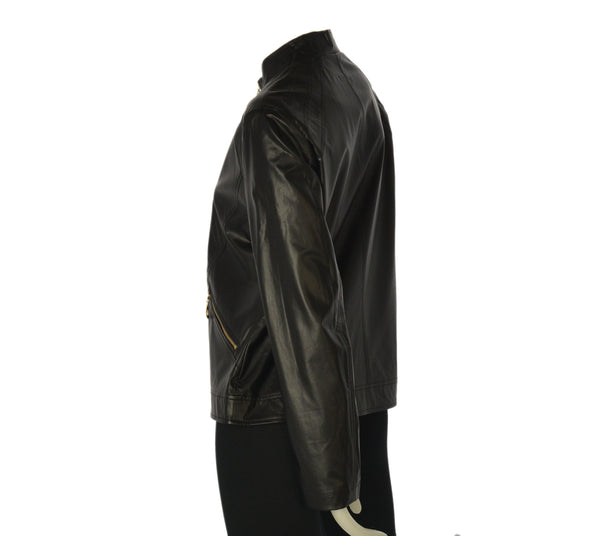 GIUBBETTO DONNA CHIARA ORO ECO PELLE FODERATO ZIP TASCHE ART. URANO