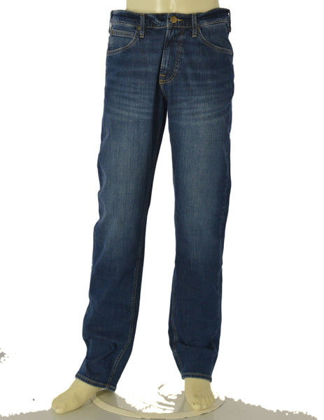 JEANS UOMO LEE ZIP BOTTONE TASCHE SCURO REGOLARE AER.MOJO