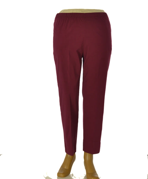 PANTALONI DONNA TAGLIE OVER ELASTICO GAMBA DIRITTA SPACCHETTI ART. 1056PX