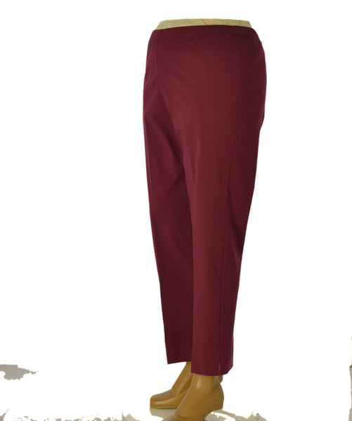 PANTALONI DONNA TAGLIE OVER ELASTICO GAMBA DIRITTA SPACCHETTI ART. 1056PX