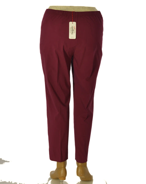 PANTALONI DONNA TAGLIE OVER ELASTICO GAMBA DIRITTA SPACCHETTI ART. 1056PX