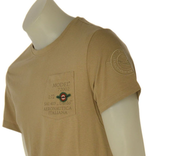 T-SHIRT UOMO SAI AMBROSINI MANICA CORTA GIROCOLLO STAMPA TASCHINO COTONE ART. ARE6TS031074U