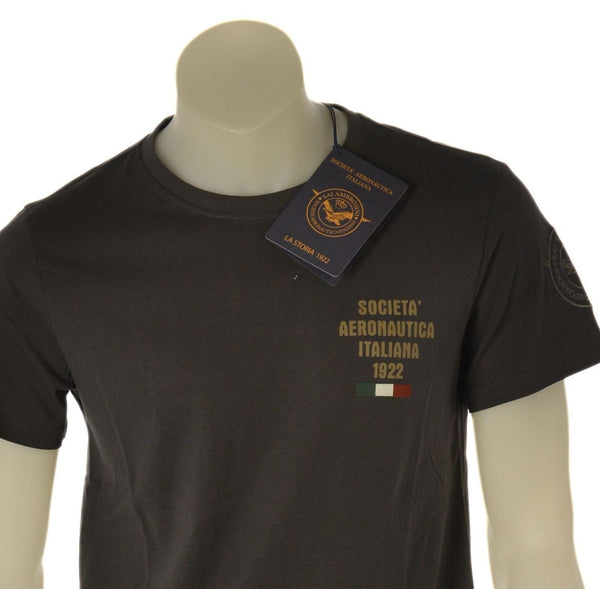 T-SHIRT UOMO SAI AMBROSINI MANICA CORTA GIROCOLLO STAMPA LOGO COTONE ART. ARE6TS031076U