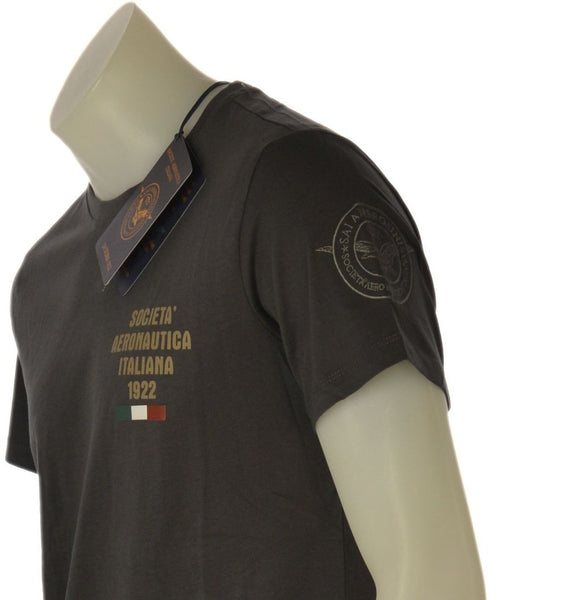 T-SHIRT UOMO SAI AMBROSINI MANICA CORTA GIROCOLLO STAMPA LOGO COTONE ART. ARE6TS031076U