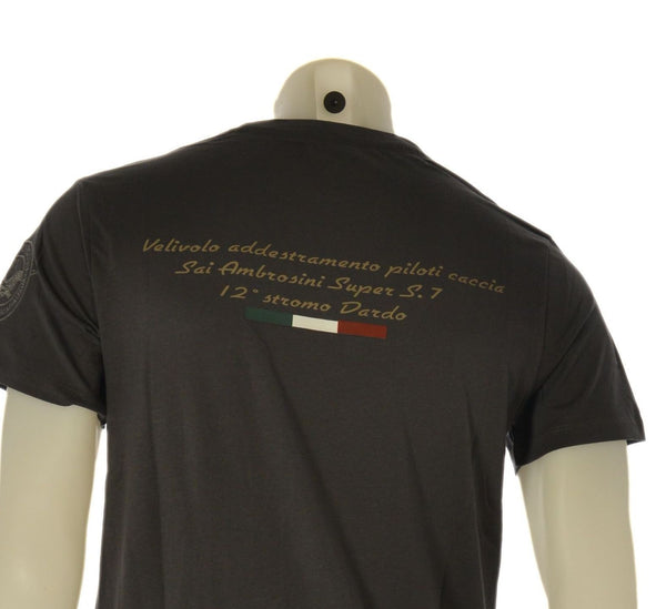 T-SHIRT UOMO SAI AMBROSINI MANICA CORTA GIROCOLLO STAMPA LOGO COTONE ART. ARE6TS031076U
