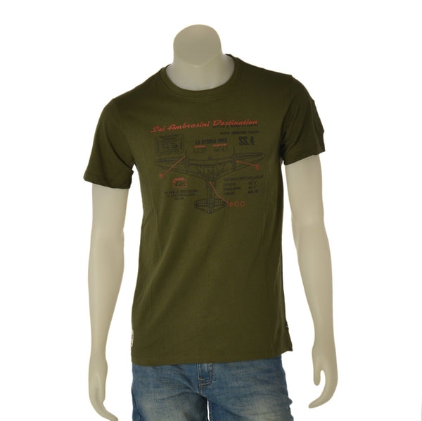 T-SHIRT UOMO SAI AMBROSINI MANICA CORTA GIROCOLLO COTONE STAMPA ART. ARE6TS031138U