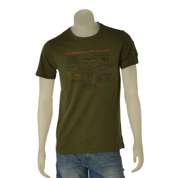 T-SHIRT UOMO SAI AMBROSINI MANICA CORTA GIROCOLLO COTONE STAMPA ART. ARE6TS031138U