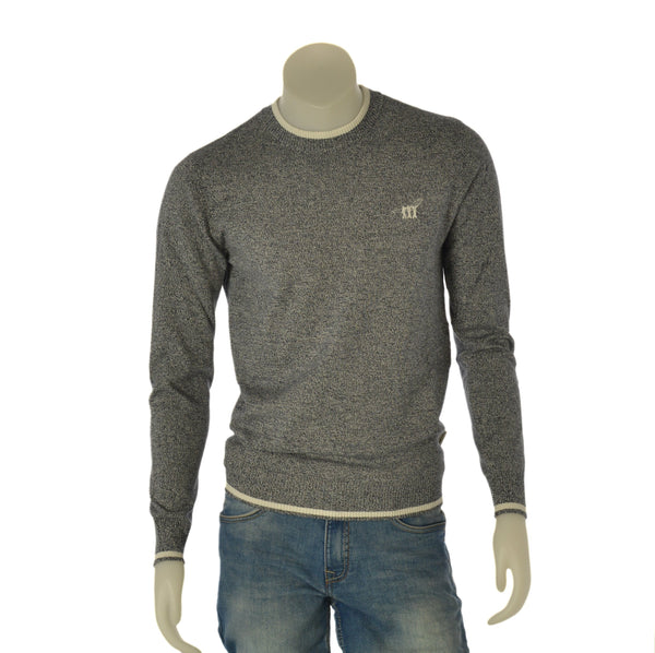 MAGLIONE UOMO HENRY COTTONS COTONE GIROCOLLO MELANGE ART. MG650783