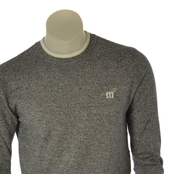 MAGLIONE UOMO HENRY COTTONS COTONE GIROCOLLO MELANGE ART. MG650783
