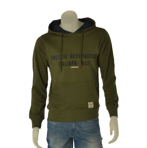 FELPA UOMO SAI AMBROSINI GARZATA CAPPUCCIO TASCHE MARSUPIALI STAMPA COTONE ART. ARE6FP031096U