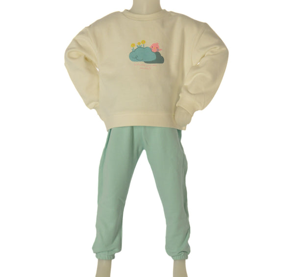 TUTA BIMBA ZIPPY FELPA PANTALONE GARZATA COTONE STAMPA ART. ZBGAP0601-26001