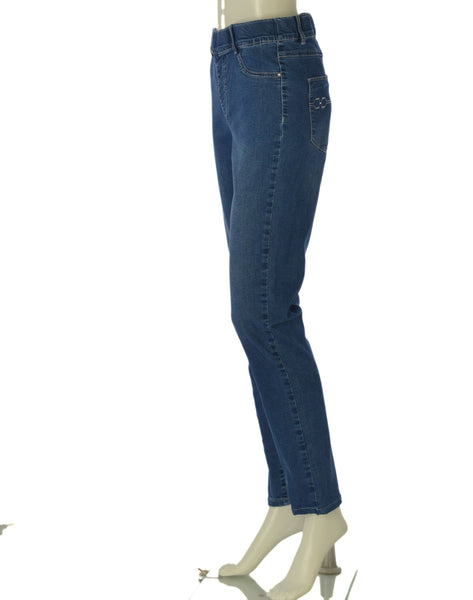 JEANS DONNA FLAVIA COSTANTI JEGGINGS TASCHE STRASS ELASTICIZZATO STRASS ART. FC9291