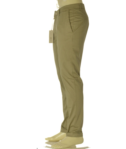 PANTALONI UOMO P.ZETA.ONE SKINNY FIT TASCHE FRANCESE RISVOLTO COTONE ELASTICIZZATO ART. PZV89/61047