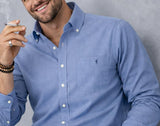 CAMICIA UOMO CORONA TESSUTO FIL A FIL MANICA LUNGA  PURO COTONE VESTIBILITA REGOLARE ART BOCELLI