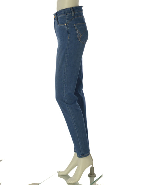 JEANS DONNA FLAVIA COSTANTI ELASTICIZZSTO LEGGERO CINQUE TASCHE STRASS ART. FC9292