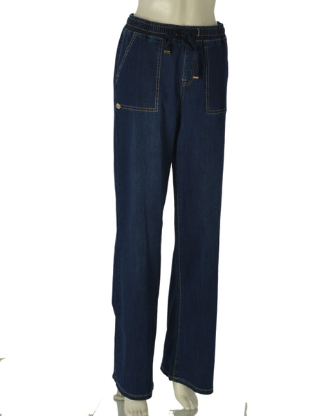 JEANS DONNA EMANUELA COSTA PALAZZO ELASTICO TASCHE COULISSE ART. EC6876