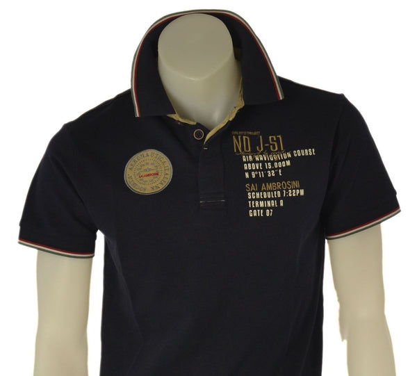 POLO UOMO SAI AMBROSINI MANICA CORTA LOGO STAMPA RICAMO PIQUET COTONE ART. ARE6PL010388U