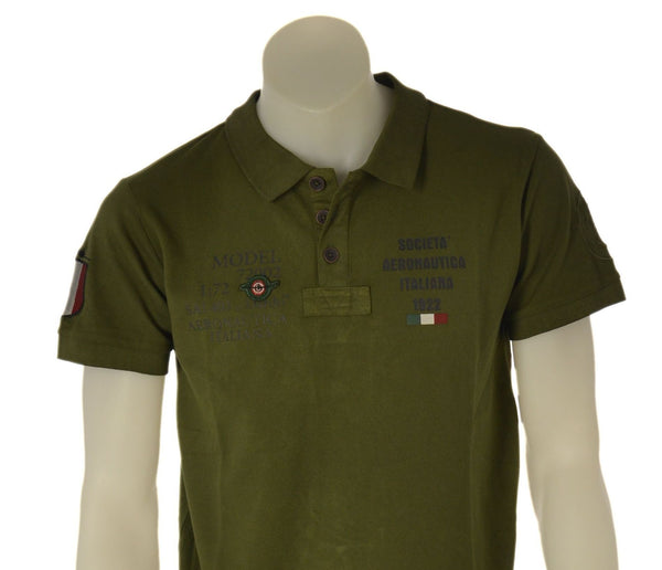 POLO UOMO SAI AMBROSINI MANICA CORTA STAMPA LOGO SPACCHI PIQUET COTONE ART. ARE6PL031067U