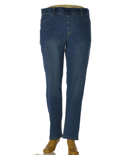 JEANS DONNA EMANUELA COSTA TAGLIE OVER JEGGINGS ELASTICIZZATO TASCHE STRASS ART. EC6886