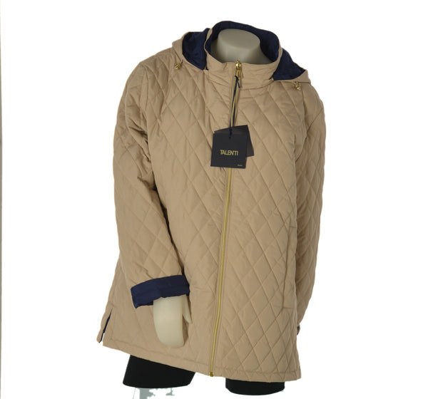 GIACCA DONNA TALENTI TRAPUNTATA REVERSIBILE TAGLIE OVER CAPPUCCIO ZIP TASCHE ART. TB37