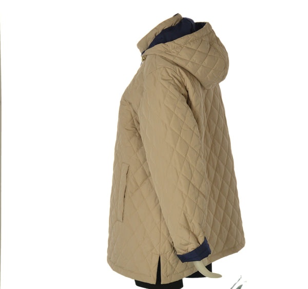 GIACCA DONNA TALENTI TRAPUNTATA REVERSIBILE TAGLIE OVER CAPPUCCIO ZIP TASCHE ART. TB37