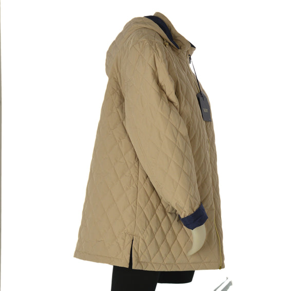 GIACCA DONNA TALENTI TRAPUNTATA REVERSIBILE TAGLIE OVER CAPPUCCIO ZIP TASCHE ART. TB37