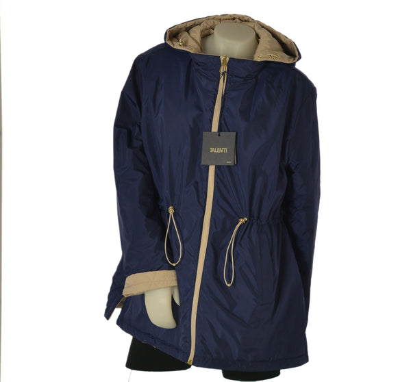 GIACCA DONNA TALENTI TRAPUNTATA REVERSIBILE TAGLIE OVER CAPPUCCIO ZIP TASCHE ART. TB37