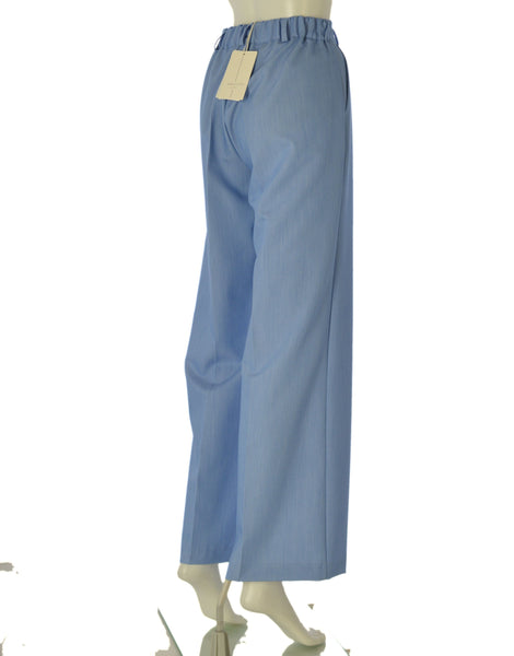 PANTALONI DONNA EMANUELA COSTA PALAZZO TASCHE ELASTICO BOTTONE ZIP ART. 35851