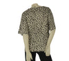 T-SHIRT DONNA BASILE MANICA CORTA JERSEY COTONE FANTASIA ANIMALIER STRASS LOGO ART. BEW237