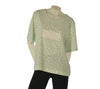 T-SHIRT DONNA BASILE MANICA CORTA JERSEY COTONE FANTASIA ANIMALIER STRASS LOGO ART. BEW237
