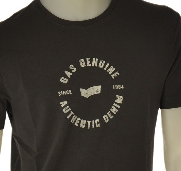 T-SHIRT UOMO GAS SLIM FIT ELASTICIZZATA  MANICA CORTA GIROCOLLO STAMPA COTONE ART. SCUBA/S3929