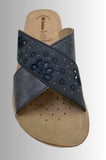 CIABATTA INBLU DONNA TOMAIA ECOPELLE STRASSE PLANTARE ANATONICO E TRRASPIRANTE TACCO 3,5 INTRECCIOART FC000068