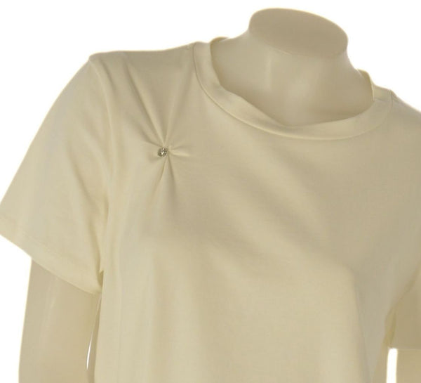T-SHIRT DONNA LAURA BIAGIOTTI GIROCOLLO STRASS COTONE ART. 26P1417