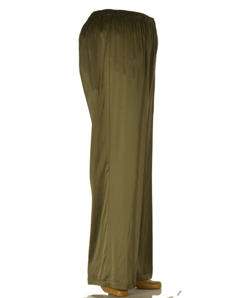 PANTALONE DONNA GIGLIOROSSO TAGLIEOVER RASO VISCOSA ELASTICO PALAZZO ART. 26104
