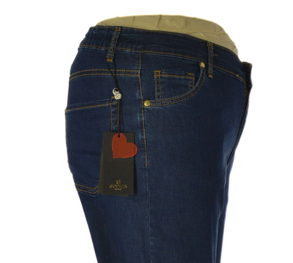 JEANS DONNA SOPHIA TAGLIE OVER LEGGERO CINQUE TASCHE ELASTICO ART. 26153