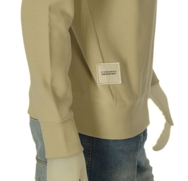 FELPA UOMO TIFFOSI GARZATA MEZZA ZIP POLSINI COTONE ART. 10064353