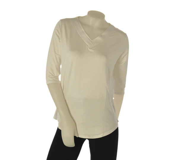 MAGLIA DONNA RAGNO SCOLLO A V MANICHE 3/4 JERSEY VISCOSA ART.DS48TW