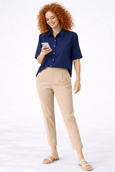 PANTALONI DONNA RAGNO ELASTICO STRAIGHT CAVIGLIA ART.DS41PO